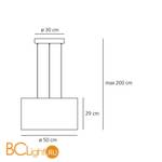 Подвесной светильник Artemide Tian Xia 500 - Led A246100 - Схема