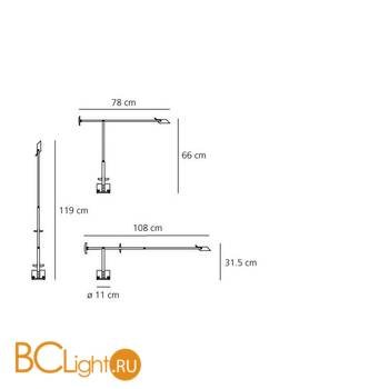 Настольная лампа Artemide Tizio A0092W10 - Схема