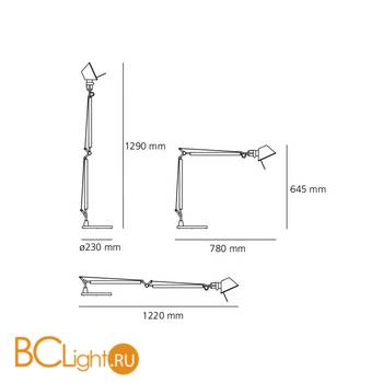 Настольная лампа Artemide Tolomeo A0048W00 - Схема