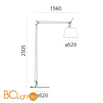 Торшер Artemide Tolomeo 0510010A - Схема