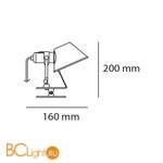 Настольная лампа Artemide Tolomeo A0438W00 - Схема