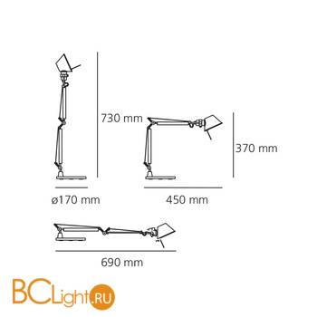 Настольная лампа Artemide Tolomeo 0011820A - Схема