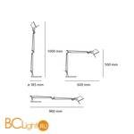 Настольная лампа (без крепления) Artemide TOLOMEO MIDI LED A0151W00 - Схема