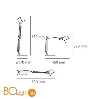Настольная лампа Artemide Tolomeo 0010920A - Схема