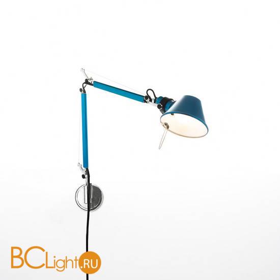 Бра Artemide Tolomeo Micro Wall A010950+A025150 Anodized blue (Body Lamp + Wall support)