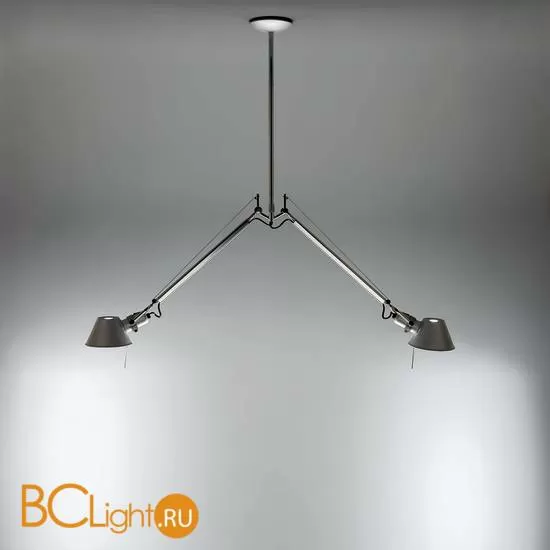 Подвесной светильник Artemide Tolomeo Sospensione 2 Bracci Alluminio A036400