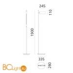 Напольный светильник Artemide Two Flags DEG8100C00L - Схема