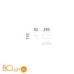 Настенный светильник Artemide Two Flags DEG8100A00L - Схема