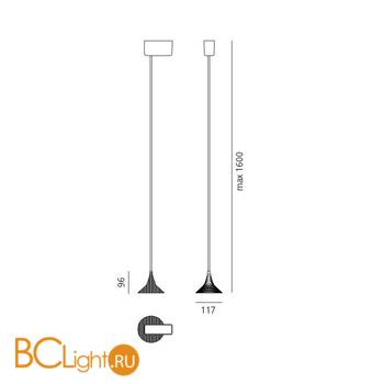 Подвесной светильник Artemide Unterlinden 1936010A - Схема