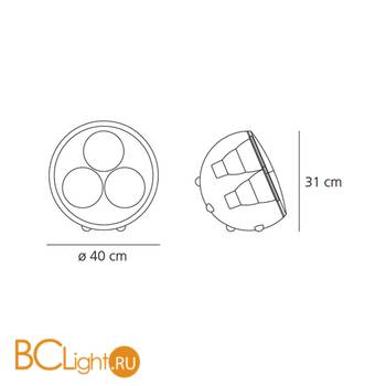 Напольный светильник Artemide Yang 0324010APP - Схема
