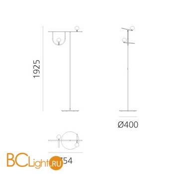 Напольный светильник Artemide Yanzi 1102010A - Схема