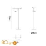 Напольный светильник Artemide Yanzi 1102010A - Схема