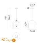 Подвесной светильник Artemide Yanzi 1103010A - Схема