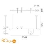 Подвесной светильник Artemide Yanzi 1104010A - Схема