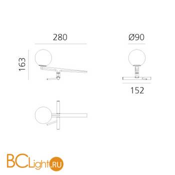 Настольный светильник Artemide Yanzi 1101010A - Схема