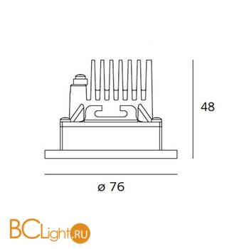 Встраиваемый светильник Artemide Zeno Up 3 Frosted 3000K NL17090K0 - Схема