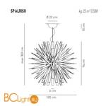 Подвесной светильник Axo Light SP ALRISH SPALRISHXXXXE27 - Схема
