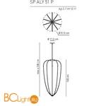 Подвесной светильник Axo Light Alysoid SP ALY 51 P AN NI LED - Схема