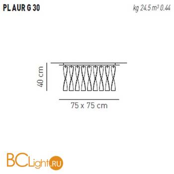 Потолочный светильник Axo Light Aura PL AUR G 30 BC PLAURG30BCCRE27 - Схема