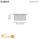 Потолочный светильник Axo Light Aura PL AUR G 30 BC PLAURG30BCCRE27 - Схема