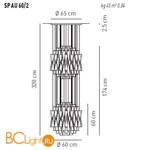 Подвесной светильник Axo Light Aura SP AU 60/2 TA SPAU60/2TAORE27 - Схема