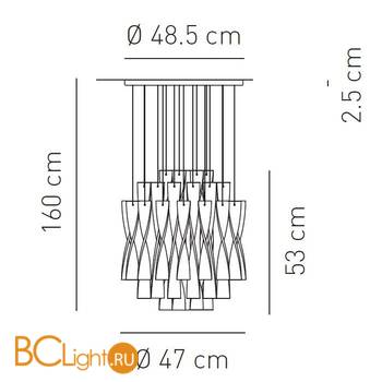 Подвесной светильник Axo Light Aura SP AURA 45 AR SPAURA45ARCRE27 - Схема