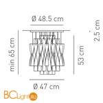 Потолочный светильник Axo Light Aura PL AURA 45 NE PLAURA45NECRE27 - Схема