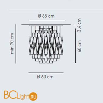 Потолочный светильник Axo Light Aura PL AURA 60 NE PLAURA60NECRE27 - Схема