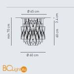 Потолочный светильник Axo Light Aura PL AURA 60 NE PLAURA60NECRE27 - Схема