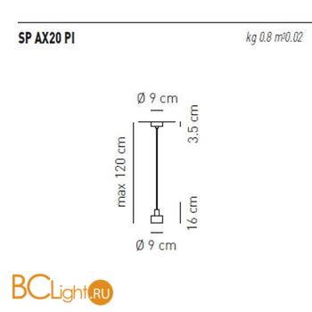 Подвесной светильник Axo Light AX20 SP AX20 PI SPAX20PIXXCRG9X - Схема