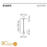 Подвесной светильник Axo Light AX20 SP AX20 PI SPAX20PIXXCRG9X - Схема