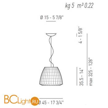 Подвесной светильник Axo Light Bell SP BEL 045 Bianco SPBEL045FLEBCXX - Схема