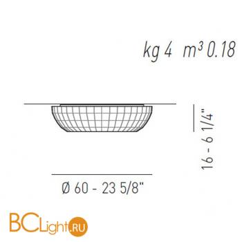 Потолочный светильник Axo Light PL BEL 060 PLBEL060E27BLXX - Схема