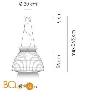 Подвесной светильник Axo Light Bell SP BEL 090 Verde SPBEL090FLEVEXX - Схема