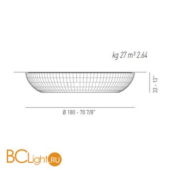 Потолочный светильник Axo Light Bell PL BEL 180 Nero PLBEL180FLENEXX - Схема