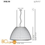 Подвесной светильник Axo Light Bell SP BEL 180 Rosso SPBEL180E27RSXX - Схема