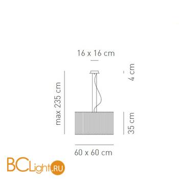 Подвесной светильник AxoLight SP CLAV 60 Bianco SPCLAV60BCCRE27 - Схема