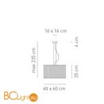 Подвесной светильник AxoLight SP CLAV 60 Bianco SPCLAV60BCCRE27 - Схема