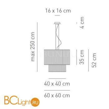 Подвесной светильник AxoLight SP CL 60 40 Tabacco SPCL6040TACRE27 - Схема