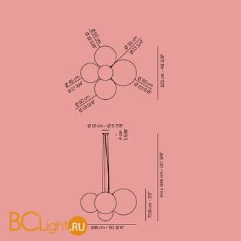 Подвесной светильник Axo Light Cloudy SP BC XX - Схема