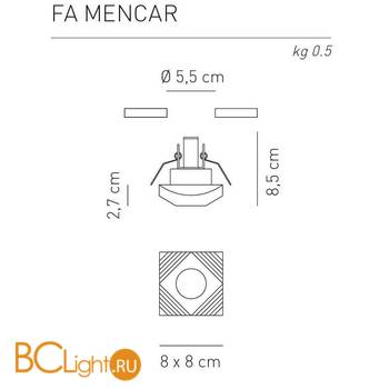 Встраиваемый светильник Axo Light Crystal spotlight CRYSTAL SPOTLIGHT MENCAR FA MENCAR CS XX G9X - Схема