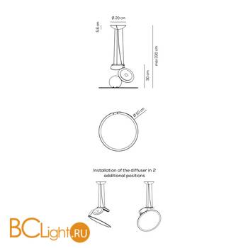 Подвесной светильник Axo Light Cut SP CUT XXX NE XX LED - Схема