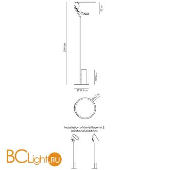 Торшер Axo Light Cut PT CUTXXX NE XX LED - Схема