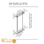 Подвесной светильник Axo Light Explo accessories SP EXPLO X XX XX R7S - Схема