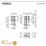 Подвесной светильник Axo Light Explo SP EXPLO 5 Bianco SPEXPLO5BCXXR7S - Схема