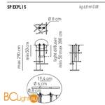 Подвесной светильник Axo Light Explo SP EXPLO 5 RS SPEXPLO5RSXXR7S - Схема
