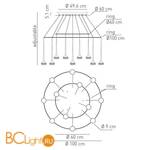 Подвесной светильник Axo Light Fairy SP FAIR 12 + ANELLO FAIRY 060&100 - Схема