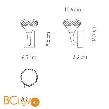 Настенный светильник Axo Light Fairy AP FAIRY APFAIRYXGRCRLED - Схема