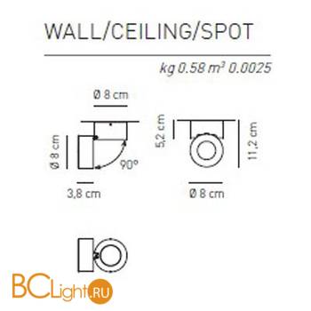 Спот (точечный светильник) Axo Light Favilla E 6 105 0 07 3 1 - Схема