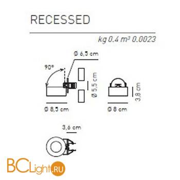 Спот (точечный светильник) Axo Light Favilla E 8 105 4 07 1 3 - Схема